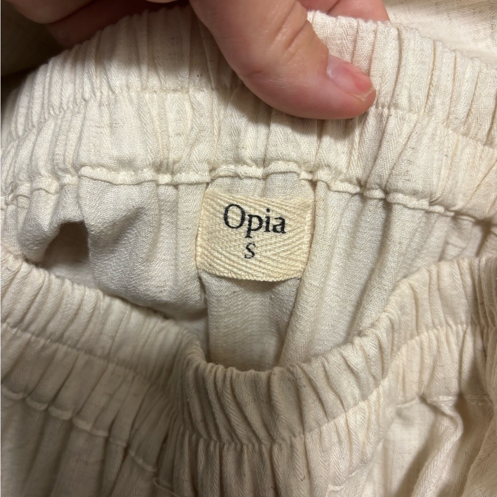 Opia Cream Elastic Waist Maxi Skirt